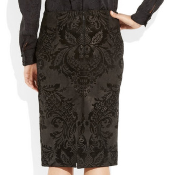 Gucci Flocked suede leather pencil skirt NWT - Picture 4 of 8